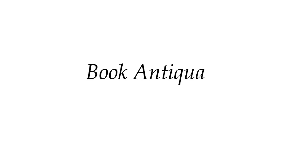 Fonte Book Antiqua
