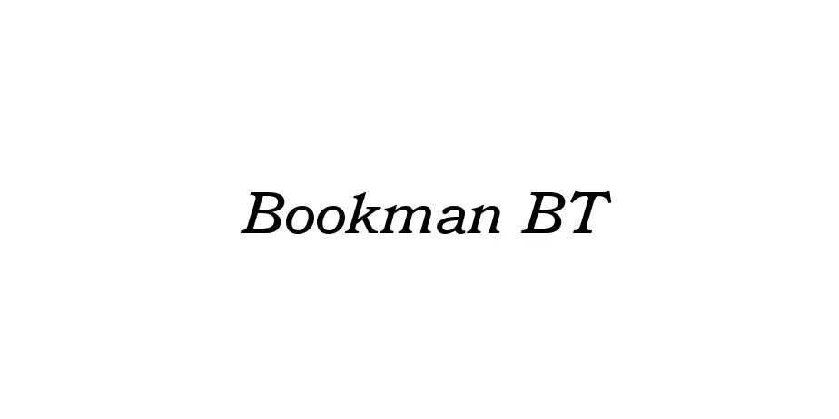 Fonte Bookman BT