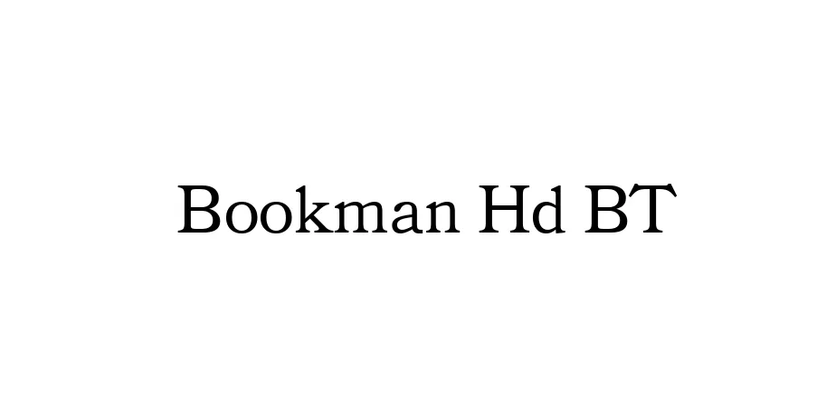 Fonte Bookman Hd BT