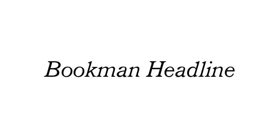 Fonte Bookman Headline