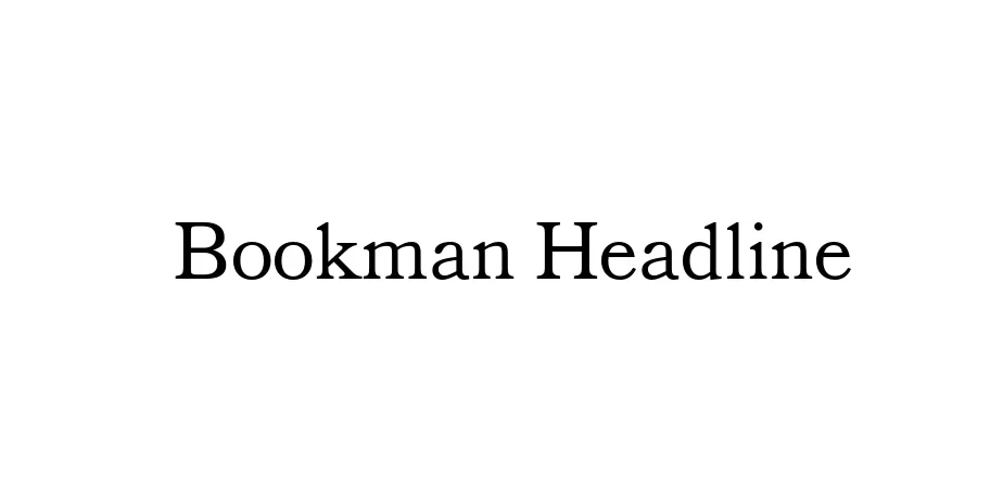 Fonte Bookman Headline