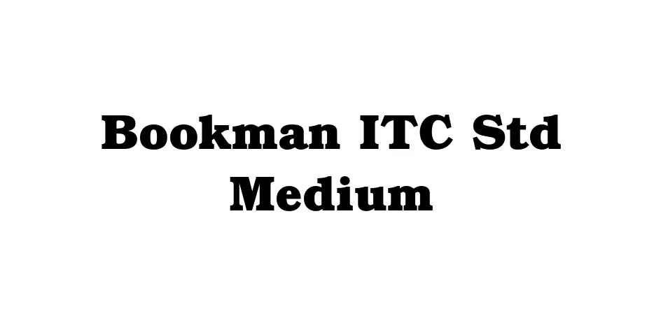 Fonte Bookman ITC Std Medium