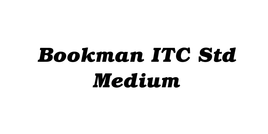 Fonte Bookman ITC Std Medium