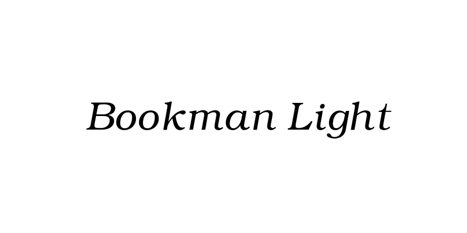 Fonte Bookman Light