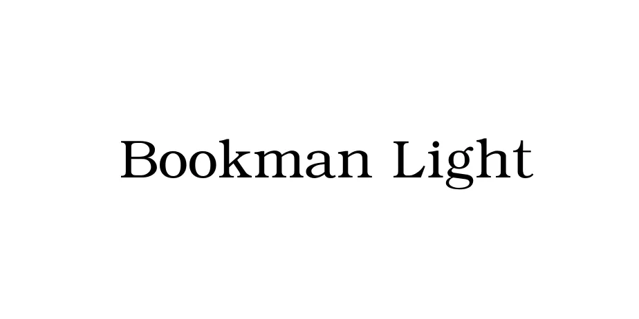 Fonte Bookman Light