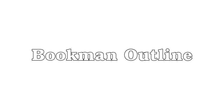 Fonte Bookman Outline