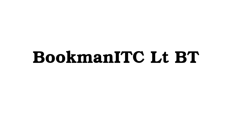 Fonte BookmanITC Lt BT