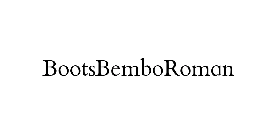 Fonte BootsBemboRoman