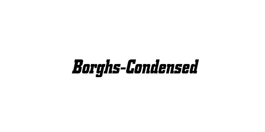 Fonte Borghs-Condensed