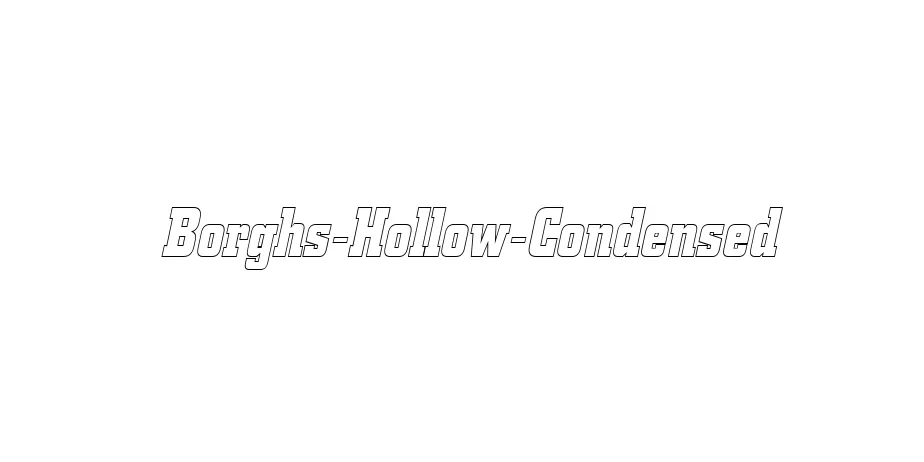 Fonte Borghs-Hollow-Condensed