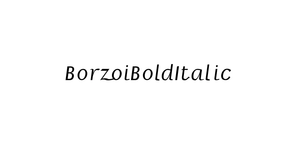 Fonte BorzoiBoldItalic