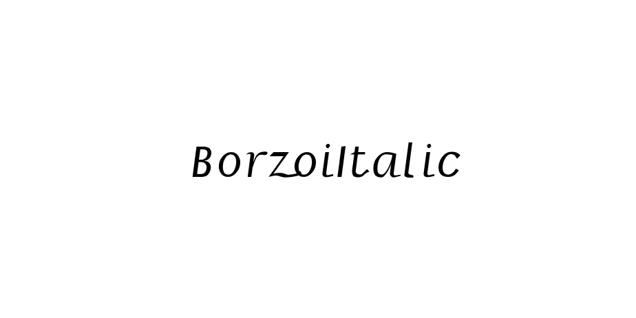 Fonte BorzoiItalic