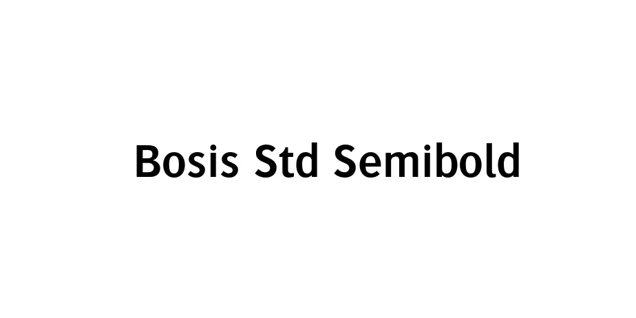 Fonte Bosis Std Semibold