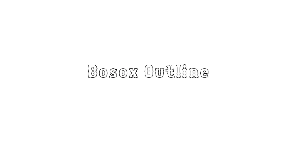 Fonte Bosox Outline