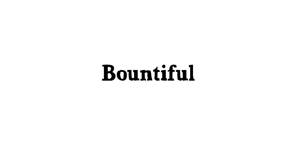 Fonte Bountiful