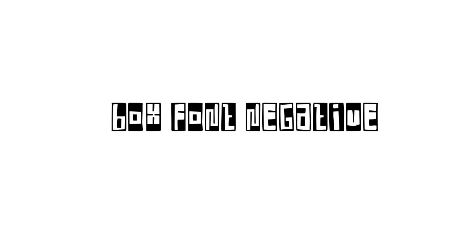 Fonte Box Font Negative