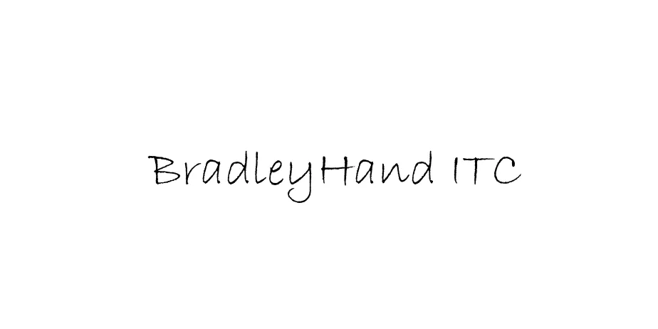 Fonte BradleyHand ITC