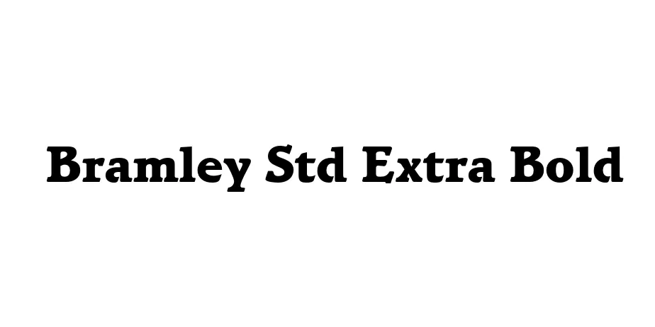 Fonte Bramley Std Extra Bold