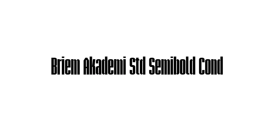 Fonte Briem Akademi Std Semibold Cond