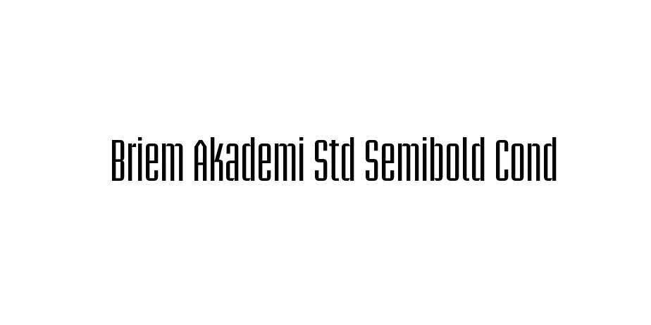 Fonte Briem Akademi Std Semibold Cond