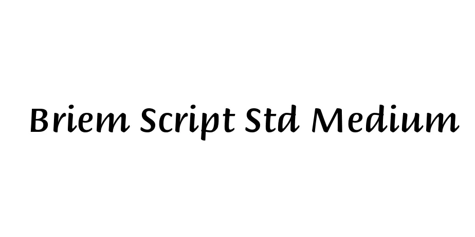 Fonte Briem Script Std Medium