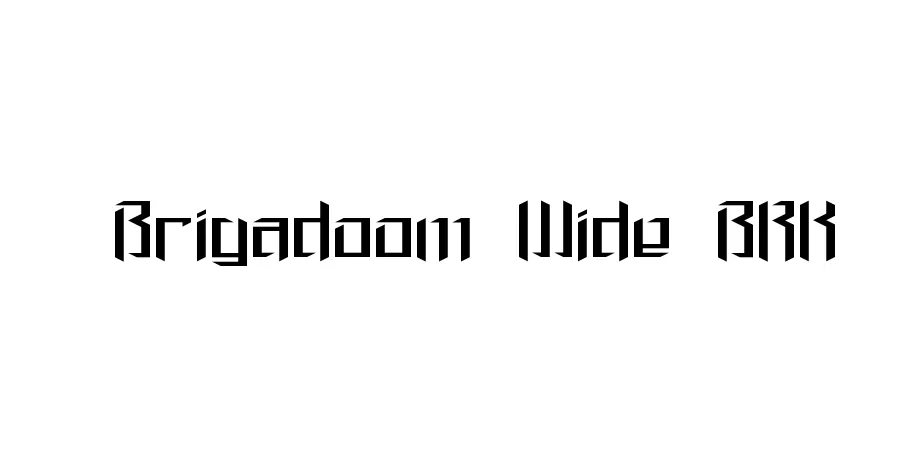 Fonte Brigadoom Wide BRK