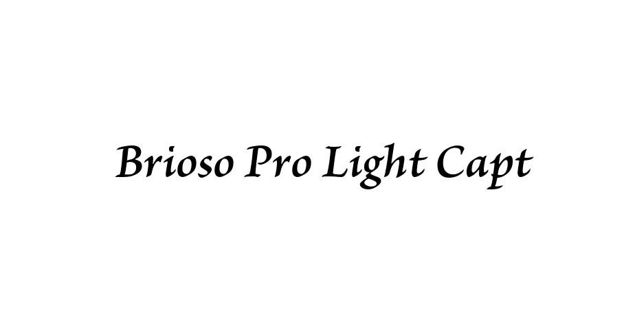 Fonte Brioso Pro Light Capt