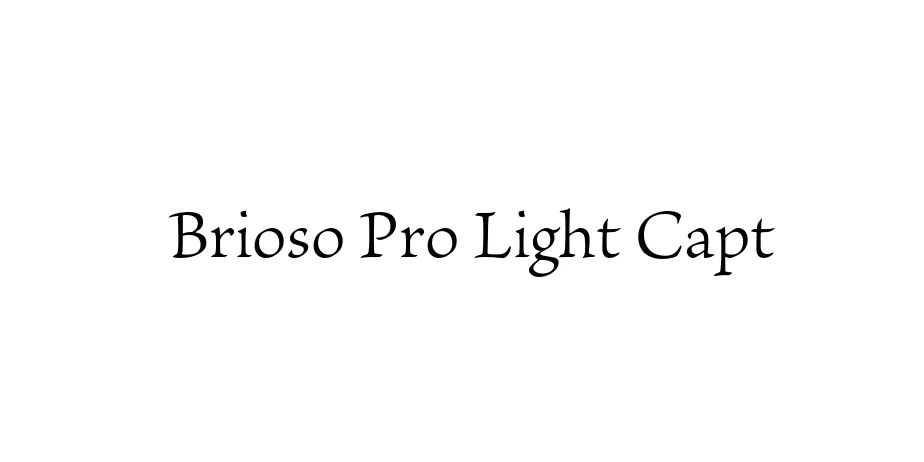 Fonte Brioso Pro Light Capt