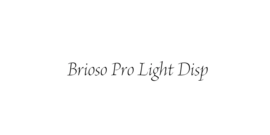 Fonte Brioso Pro Light Disp