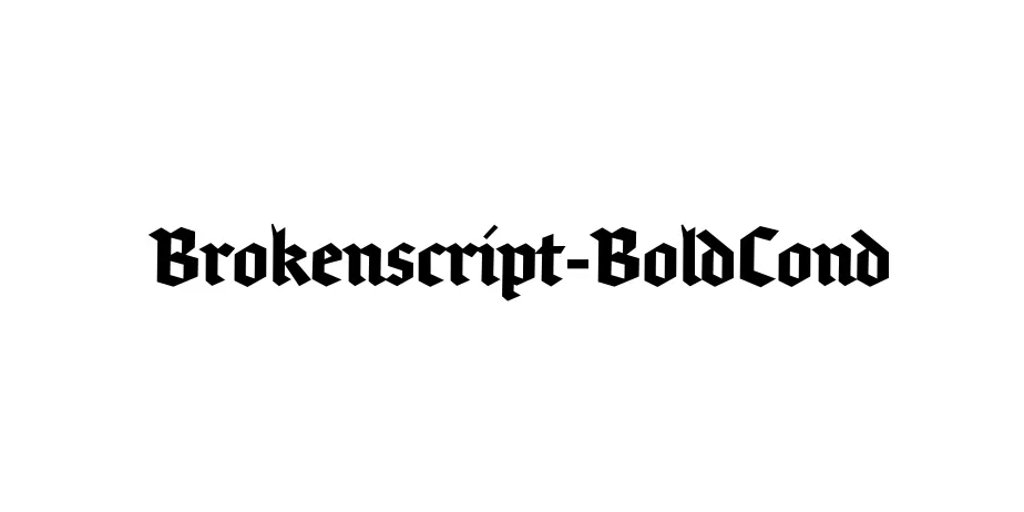 Fonte Brokenscript-BoldCond