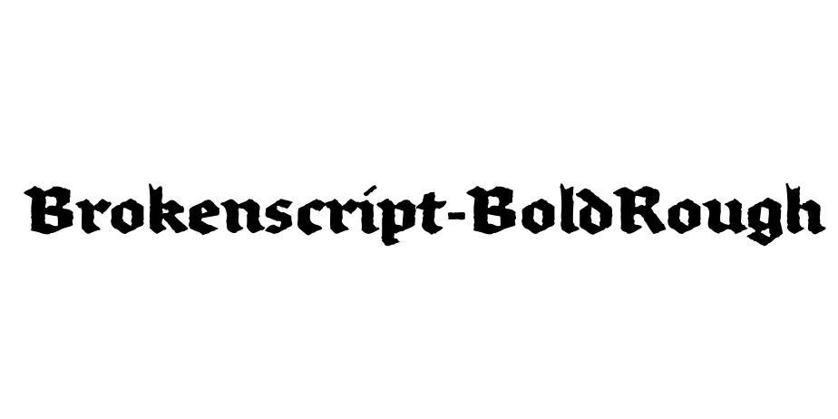 Fonte Brokenscript-BoldRough