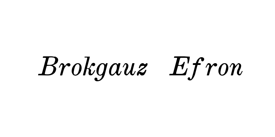 Fonte Brokgauz  Efron