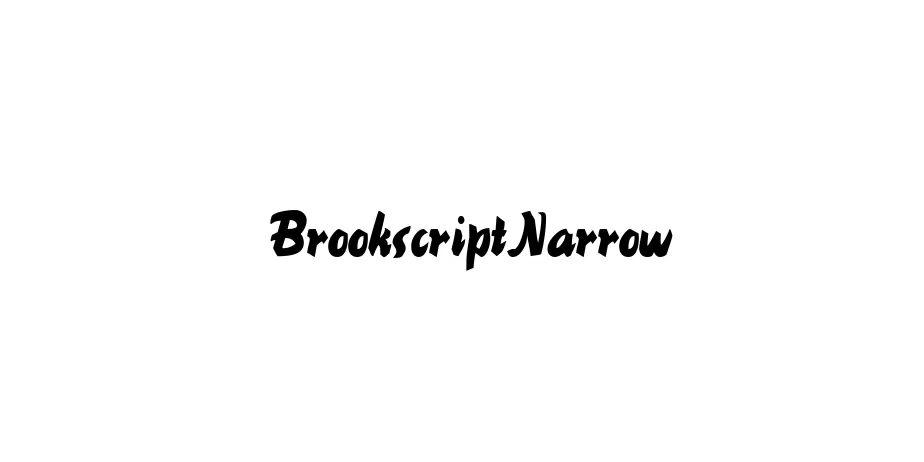 Fonte BrookscriptNarrow