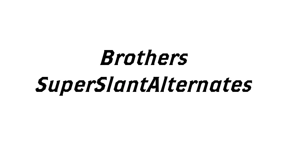 Fonte Brothers SuperSlantAlternates