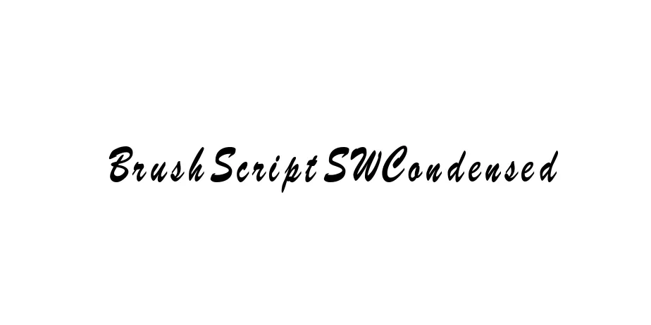 Fonte BrushScriptSWCondensed