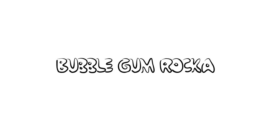 Fonte Bubble Gum RockA