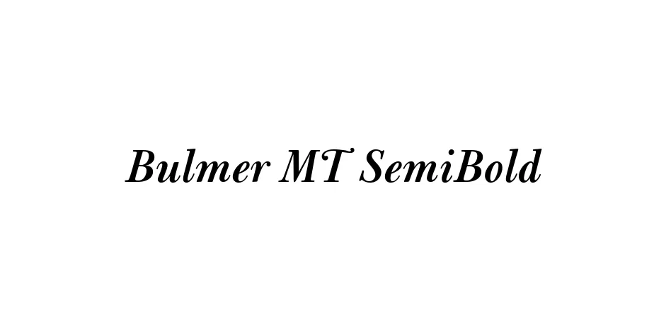 Fonte Bulmer MT SemiBold