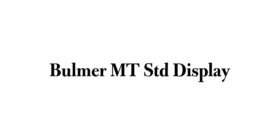 Fonte Bulmer MT Std Display