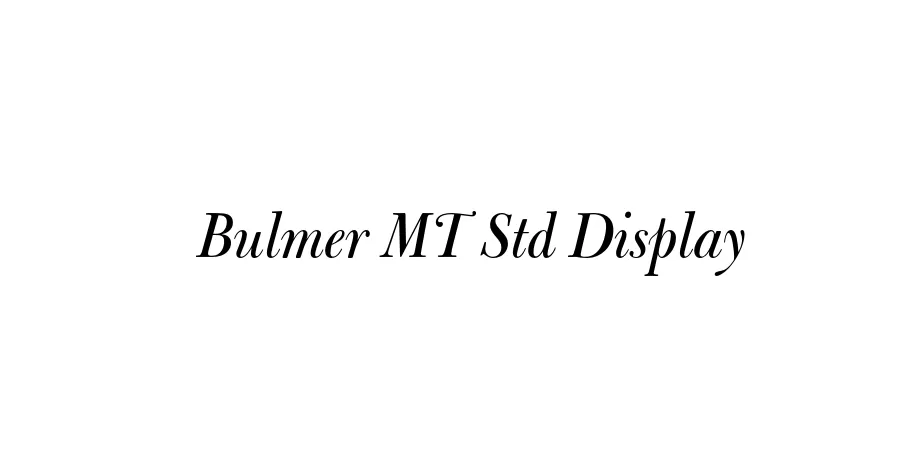 Fonte Bulmer MT Std Display