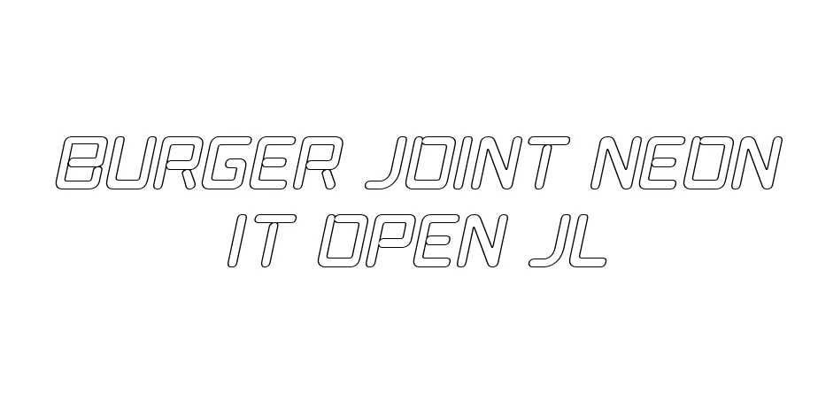 Fonte Burger Joint Neon It Open JL