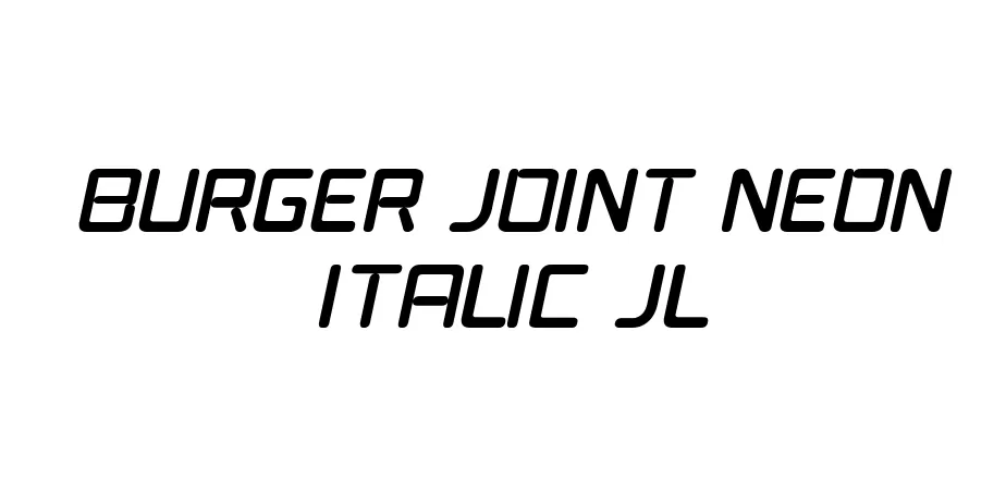 Fonte Burger Joint Neon Italic JL