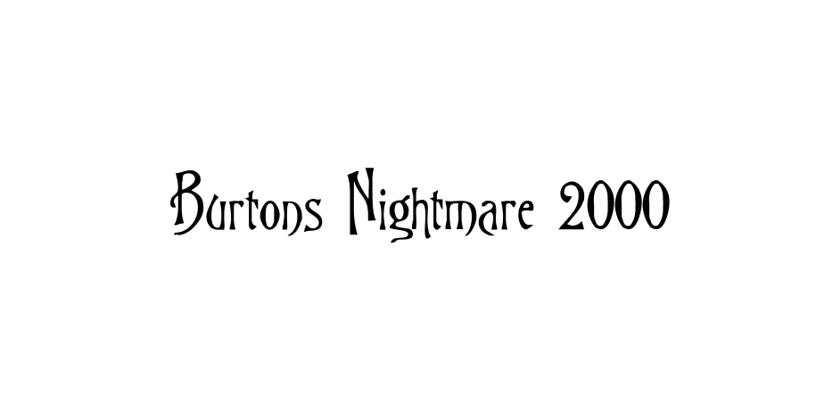 Fonte Burtons Nightmare 2000