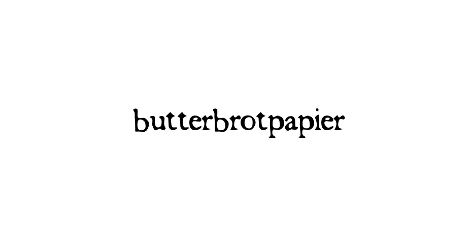 Fonte butterbrotpapier