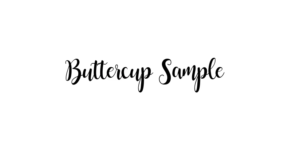 Fonte Buttercup Sample
