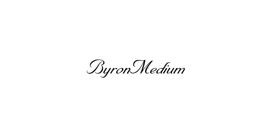 Fonte ByronMedium