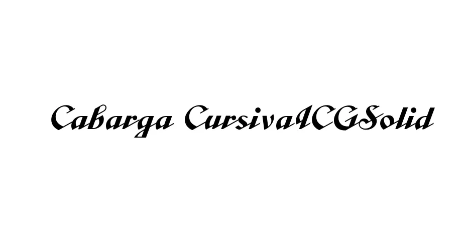 Fonte Cabarga CursivaICGSolid