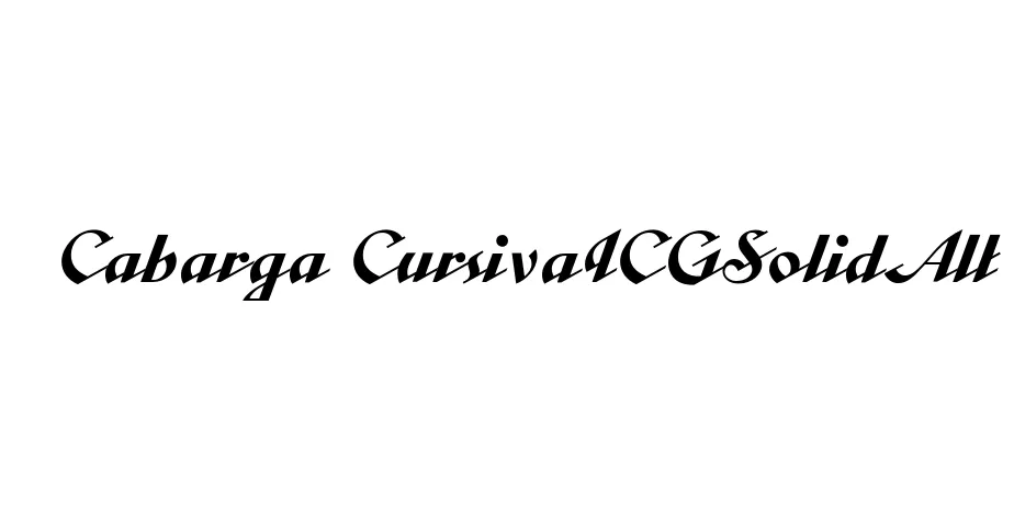 Fonte Cabarga CursivaICGSolidAlt