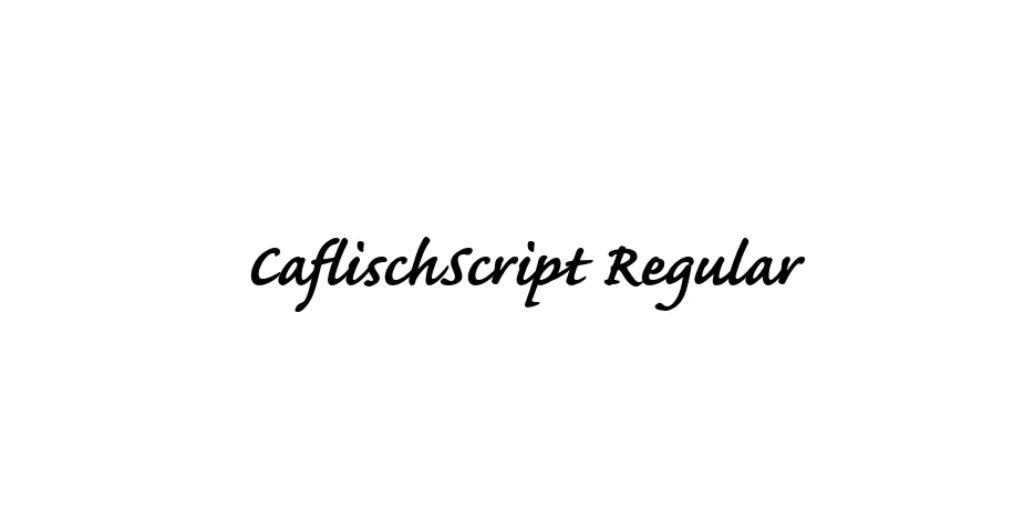 Fonte CaflischScript Regular