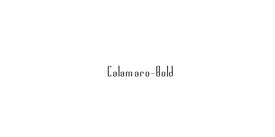 Fonte Calamaro-Bold