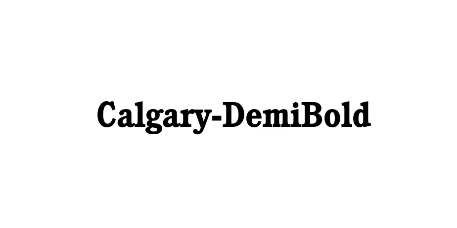 Fonte Calgary-DemiBold